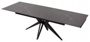 Стол FORIO 160 MATT BLACK MARBLE SOLID CERAMIC / BLACK, ®DISAUR в Красноуральске - krasnouralsk.mebel-74.com | фото