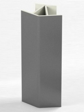 Угловое соединение для цоколя 135 гр. h100 мм (Алюминий, Белый, Черный, Сонома) в Красноуральске - krasnouralsk.mebel-74.com | фото